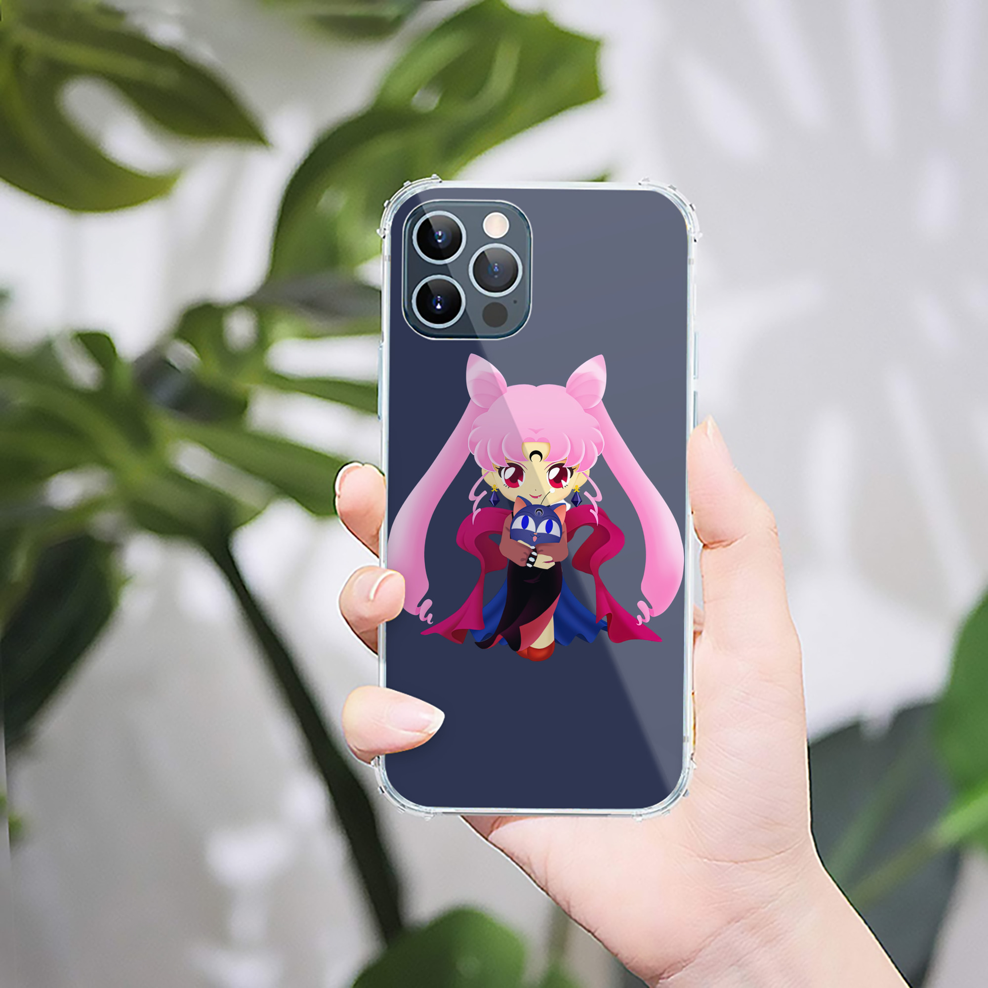 （画像用） 美少女戦士セーラームーン ちびうさ Sailor Moon Chibiusa Tsukino Usagi Small Lady Serenity 【iPhone 12シリーズ対応】透明スマホケース（クリアソフトケース）